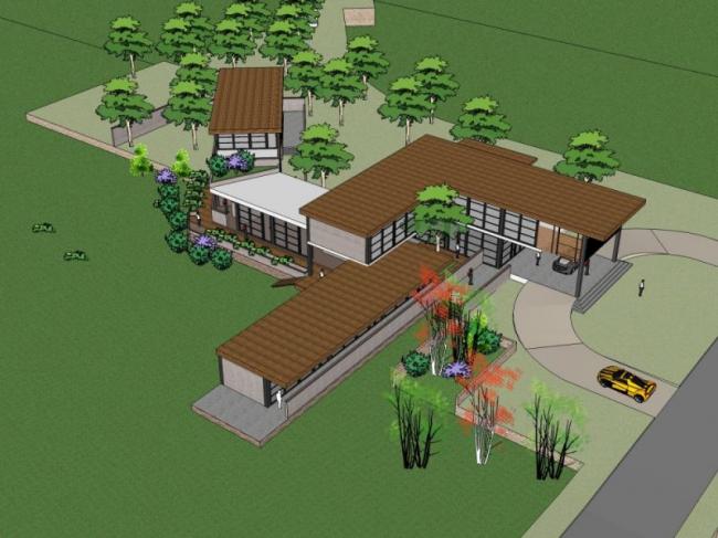 Sketchup商业模型|低层会所,现代风格 Sketchup商业模型|低层会所,现代风格