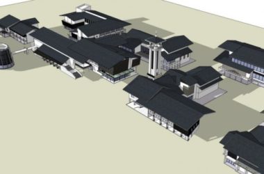 Sketchup车站路桥|商业码头，现代中式风格-BIM建筑网