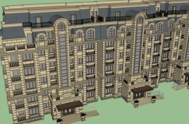Sketchup住宅模型|多层住宅,古典风格-BIM建筑网