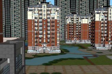 Sketchup住宅模型|高层住宅群,居住建筑,古典风格-BIM建筑网