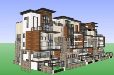 Sketchup住宅模型|联排住宅,多层,现代风格-BIM建筑网