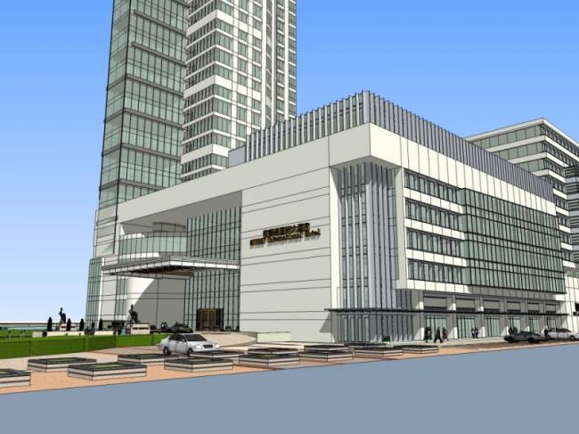 Sketchup酒店模型|超高层酒店,现代风格 Sketchup酒店模型|超高层酒店,现代风格