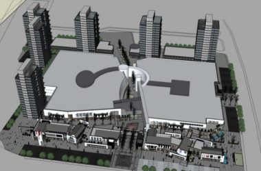 Sketchup商业模型|低层商业街,现代中式风格-BIM建筑网