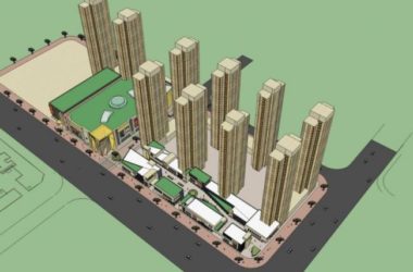 Sketchup住宅模型|超高层住宅小区,底层商业,居住建筑,古典风格-BIM建筑网