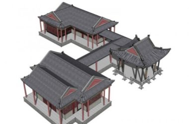 Sketchup小品模型|亭子,中式风格,小品-BIM建筑网