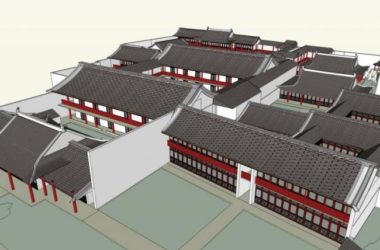 Sketchup古建筑模型|多层园林,中式风格-BIM建筑网