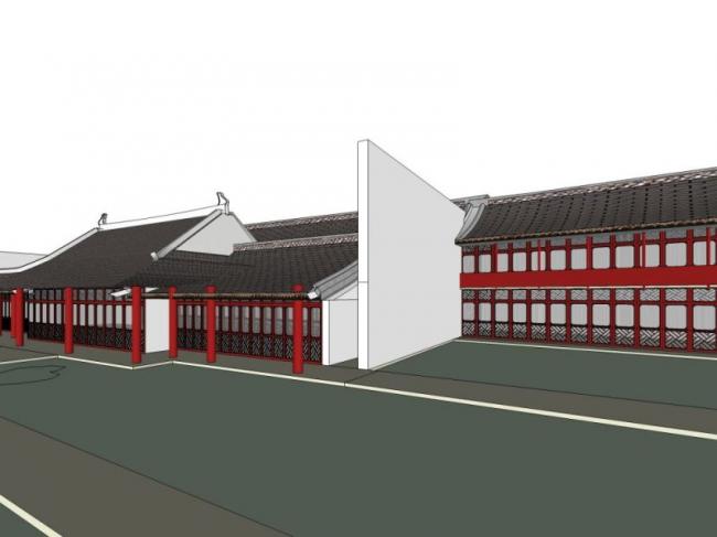 Sketchup古建筑模型|多层园林,中式风格 Sketchup古建筑模型|多层园林,中式风格