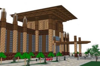 Sketchup商业模型|低层会所,现代中式风格-BIM建筑网