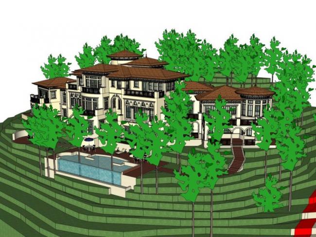 Sketchup商业模型|多层会所,古典风格 Sketchup商业模型|多层会所,古典风格