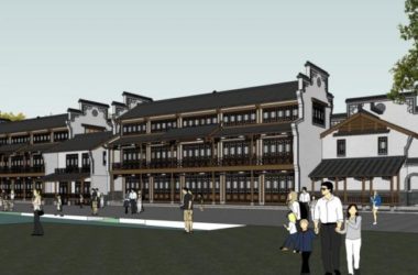 Sketchup商业模型|多层商业街,中式风格-BIM建筑网