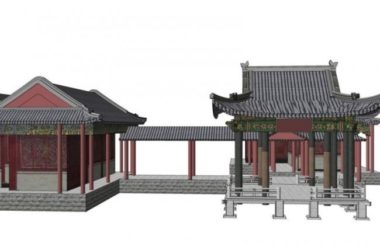 Sketchup古建筑模型|古亭,亭子,古建,中式风格-BIM建筑网