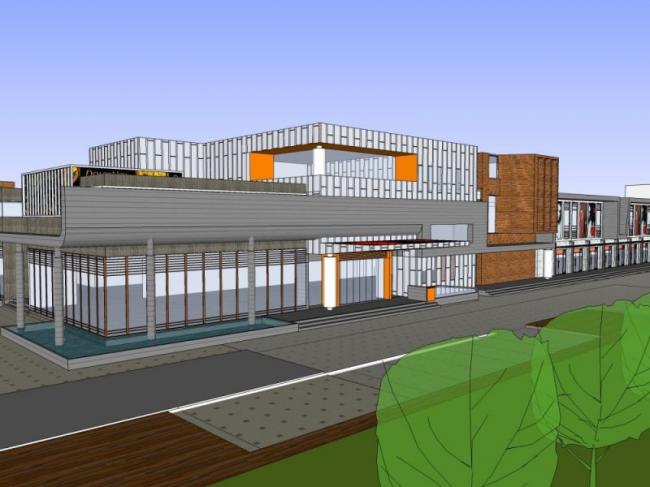 Sketchup商业模型|多层商业街区,现代风格 Sketchup商业模型|多层商业街区,现代风格