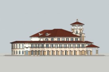 Sketchup商业模型|多层售楼部会所,古典风格-BIM建筑网