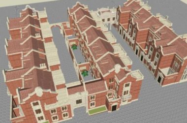 Sketchup住宅模型|多层住宅,古典风格-BIM建筑网