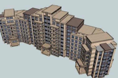 Sketchup住宅模型|多层住宅,居住建筑,古典风格-BIM建筑网