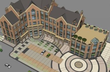 Sketchup商业模型|多层商业建筑,英式风格-BIM建筑网