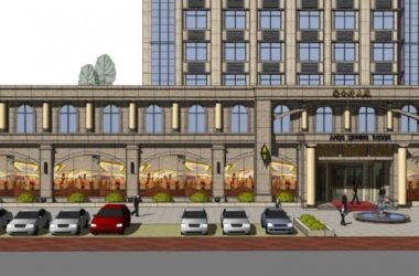 Sketchup商业模型|多高层宴会厅大厦,古典风格-BIM建筑网