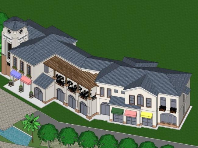 Sketchup商业模型|低层商业建筑,现代风格 Sketchup商业模型|低层商业建筑,现代风格