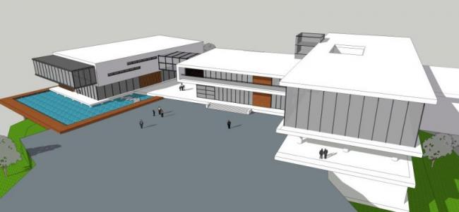 Sketchup商业模型|多层会所,现代风格 Sketchup商业模型|多层会所,现代风格