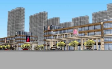 Sketchup商业模型|多层商业步行街，现代风格-BIM建筑网