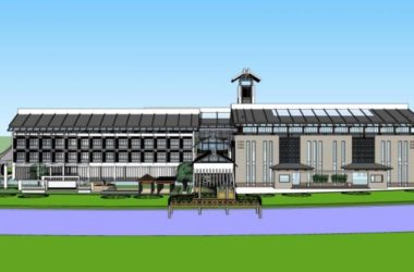 Sketchup文化模型|多层展览馆,文化建筑,中式风格-BIM建筑网