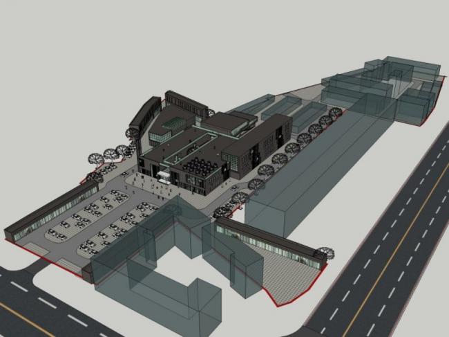 Sketchup商业模型|多层商业中心,现代风格 Sketchup商业模型|多层商业中心,现代风格