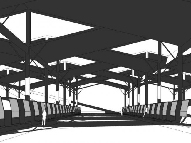 Sketchup车站路桥|多层客运站,现代风格 Sketchup车站路桥|多层客运站,现代风格