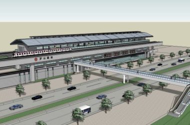 Sketchup车站路桥|轻轨车站,现代风格-BIM建筑网