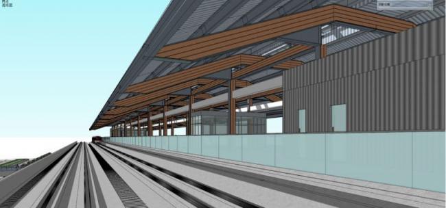 Sketchup车站路桥|轻轨车站,现代风格 Sketchup车站路桥|轻轨车站,现代风格