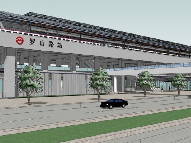Sketchup车站路桥|轻轨车站,现代风格 Sketchup车站路桥|轻轨车站,现代风格