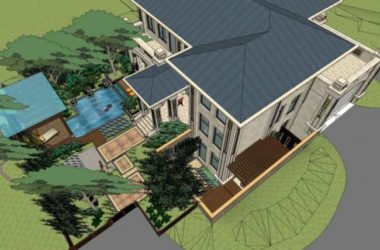 Sketchup景观模型|别墅景观,庭院景观,古典风格-BIM建筑网