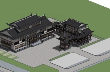 Sketchup古建筑模型|多层剧院建筑,中式风格,古建-BIM建筑网