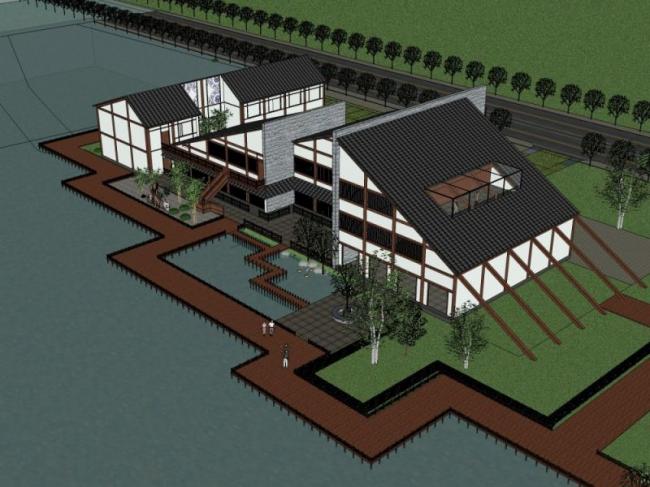 Sketchup商业模型|日式会所,现代风格 Sketchup商业模型|日式会所,现代风格