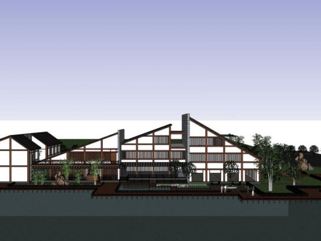 Sketchup商业模型|日式会所,现代风格 Sketchup商业模型|日式会所,现代风格