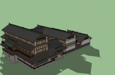 Sketchup古建筑模型|南方古建,多层,中式风格-BIM建筑网