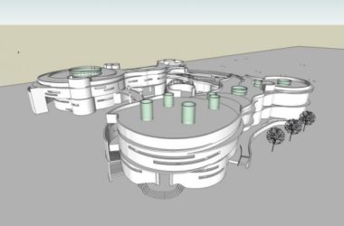 Sketchup学校模型|多层学校幼儿园,校园教育建筑,现代风格-BIM建筑网