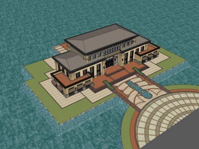 Sketchup商业模型|会所,欧式古典风格 Sketchup商业模型|会所,欧式古典风格