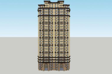 Sketchup住宅模型|高层住宅,古典风格-BIM建筑网