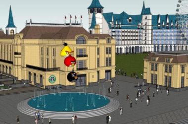 Sketchup商业模型|多层商业街区,法式古典风格-BIM建筑网