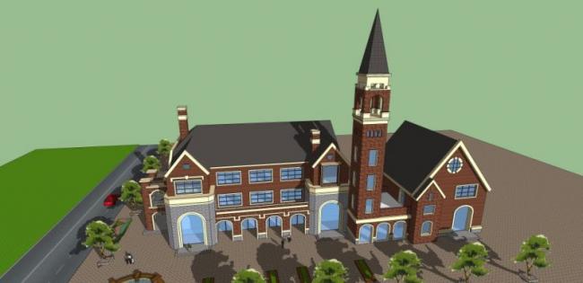 Sketchup商业模型|会所,欧式古典风格 Sketchup商业模型|会所,欧式古典风格