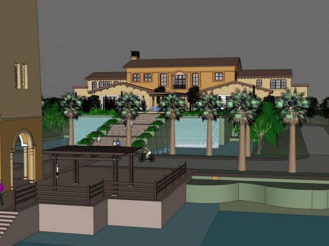 Sketchup商业模型|低层会所,古典风格 Sketchup商业模型|低层会所,古典风格