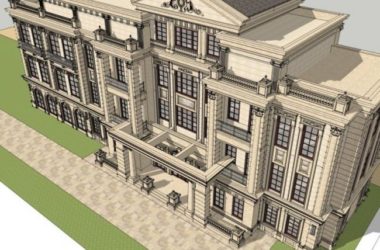 Sketchup商业模型|多层会所,法式古典风格-BIM建筑网