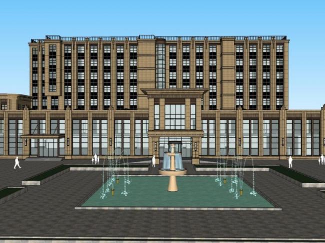 Sketchup酒店模型|多层酒店,现代风格 Sketchup酒店模型|多层酒店,现代风格