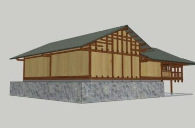 Sketchup古建筑模型|多层吊脚楼,古建,中式风格-BIM建筑网