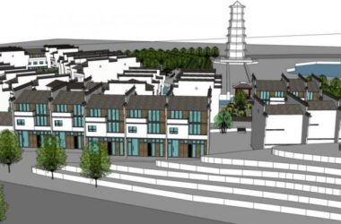 Sketchup住宅模型|徽派联排住宅,现代中式风格-BIM建筑网