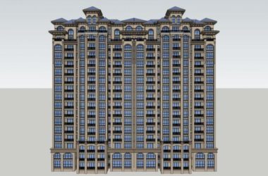 Sketchup住宅模型|高层住宅,古典风格-BIM建筑网