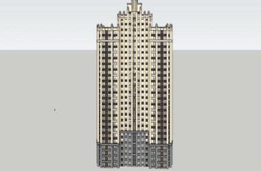 Sketchup住宅模型|超高层住宅,居住建筑,古典风格-BIM建筑网