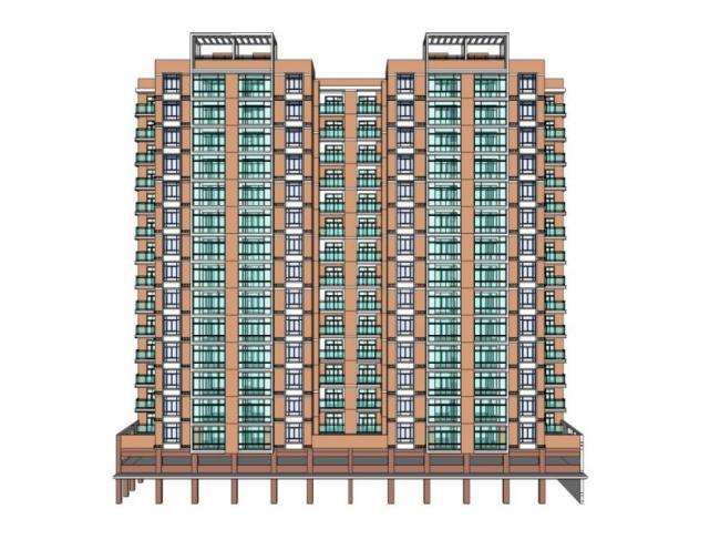 Sketchup住宅模型|高层住宅,现代风格 Sketchup住宅模型|高层住宅,现代风格