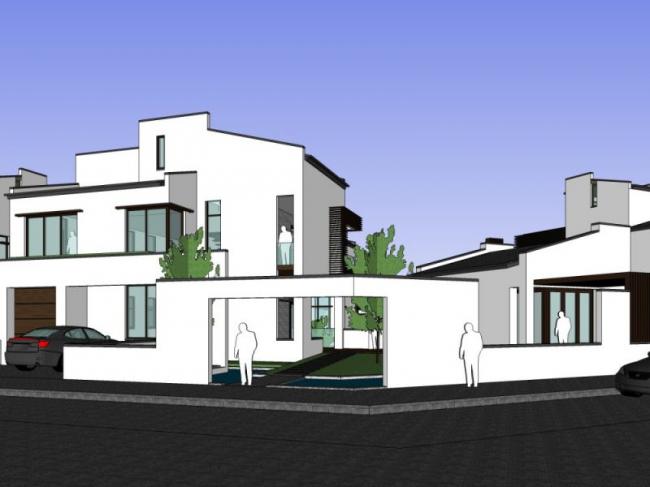 Sketchup住宅模型|多层住宅,现代中式风格 Sketchup住宅模型|多层住宅,现代中式风格
