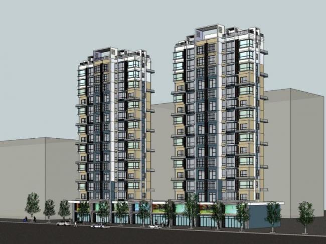 Sketchup住宅模型|高层住宅,现代风格 Sketchup住宅模型|高层住宅,现代风格